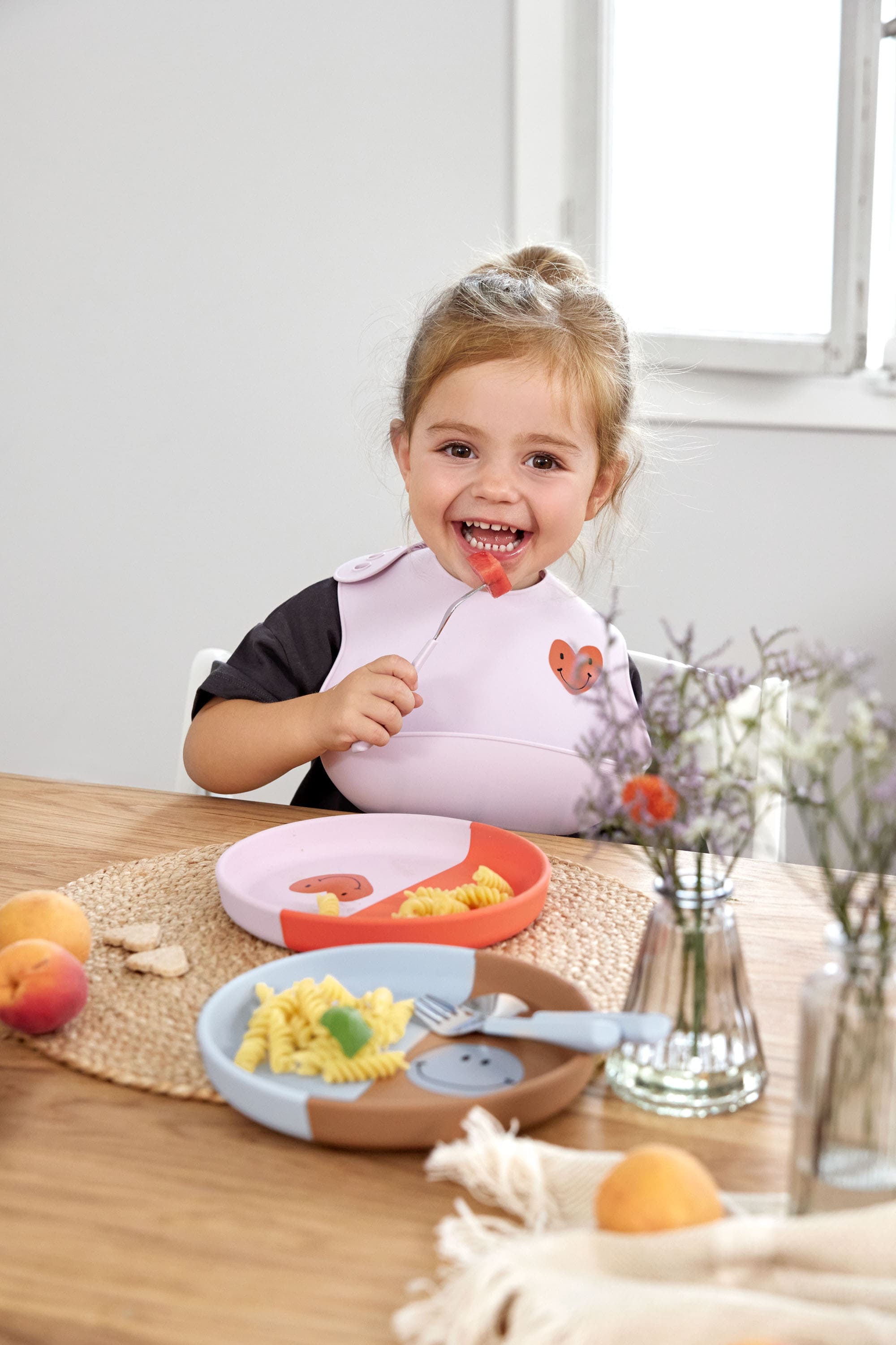 Lässig Kinderteller Silikon Happy Fips Kindergeschirr | Rascals Herz | Küche | lavender | Wohnen